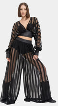 Load image into Gallery viewer, SHEER  BLOUSE WIDE LEG SET
